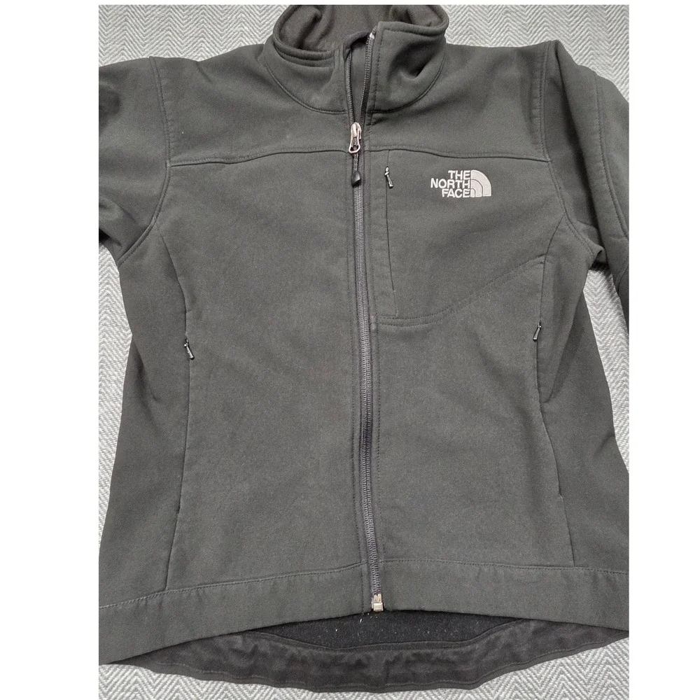 The North‎ Face Apex Bionic Softshell Jacket Mens Black Full Zip Windproof Small